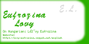 eufrozina lovy business card